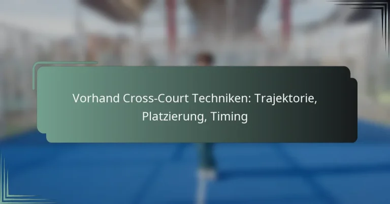 Vorhand Cross-Court Techniken: Trajektorie, Platzierung, Timing